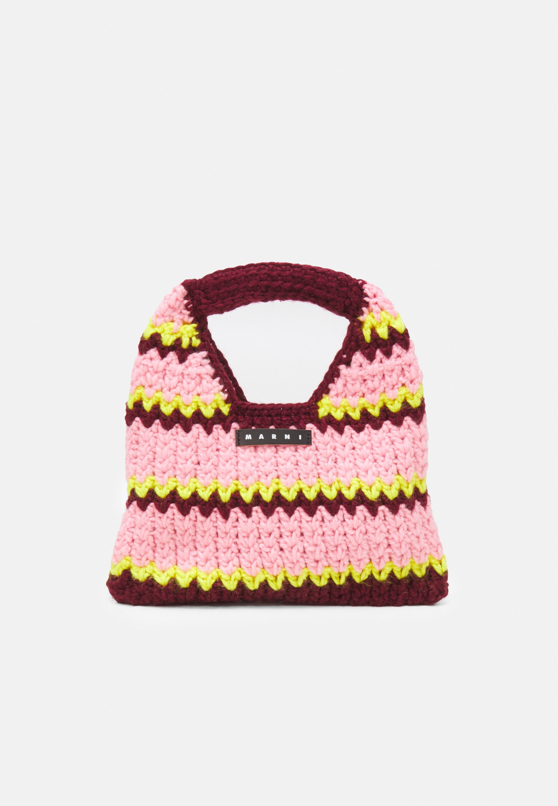 Marni WOOLY BAG - Handbag - pink/yellow/bordeaux/multi-coloured 