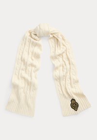 Lauren Ralph Lauren CREST-PATCH CABLE-KNIT SCARF - Sciarpa - cream