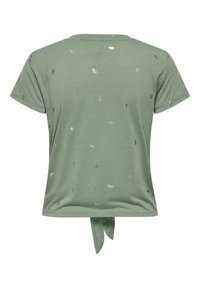 ONLY GESCHNITTEN RUNDHALS  - Printtipaita - hedge green