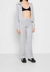 Gina Tricot Felpa con zip - grey