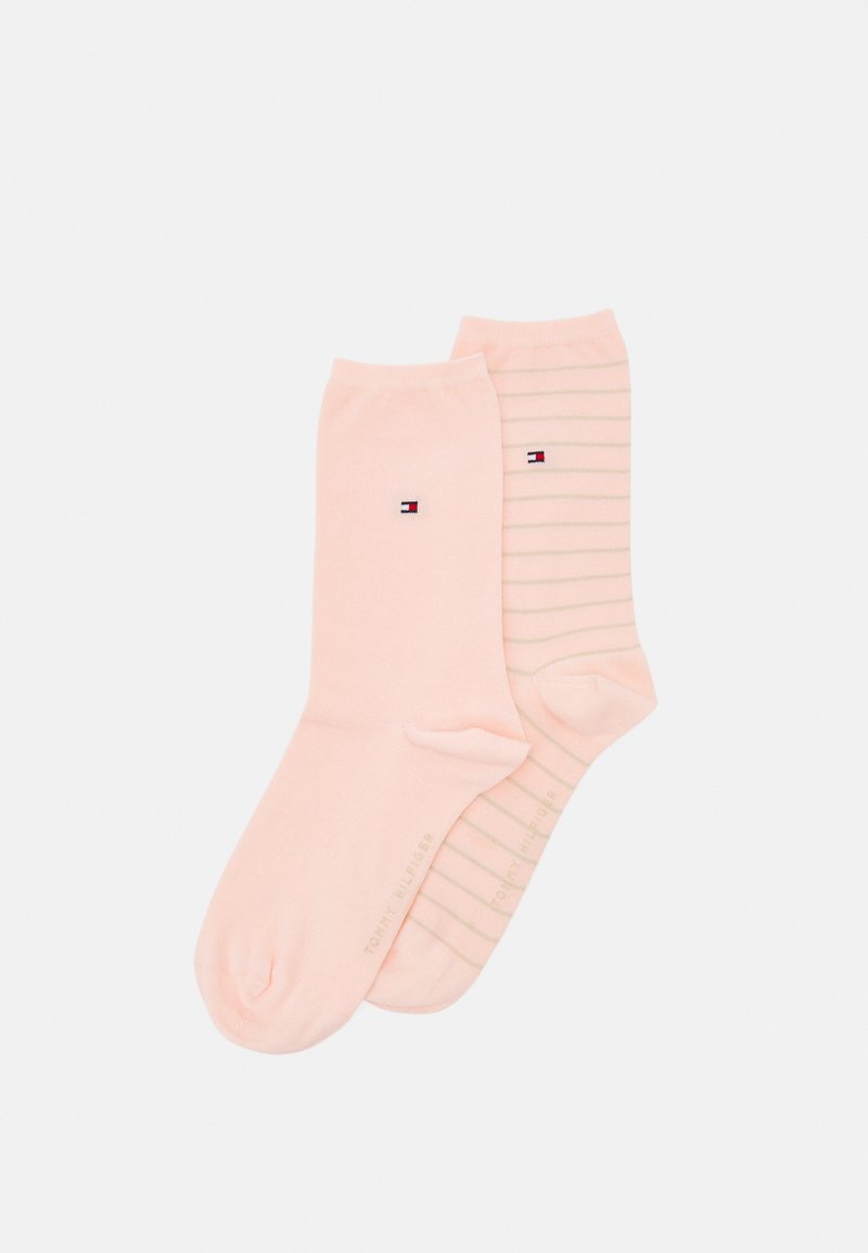 Tommy Hilfiger WOMEN SMALL STRIPE 2 PACK - Meias - peach