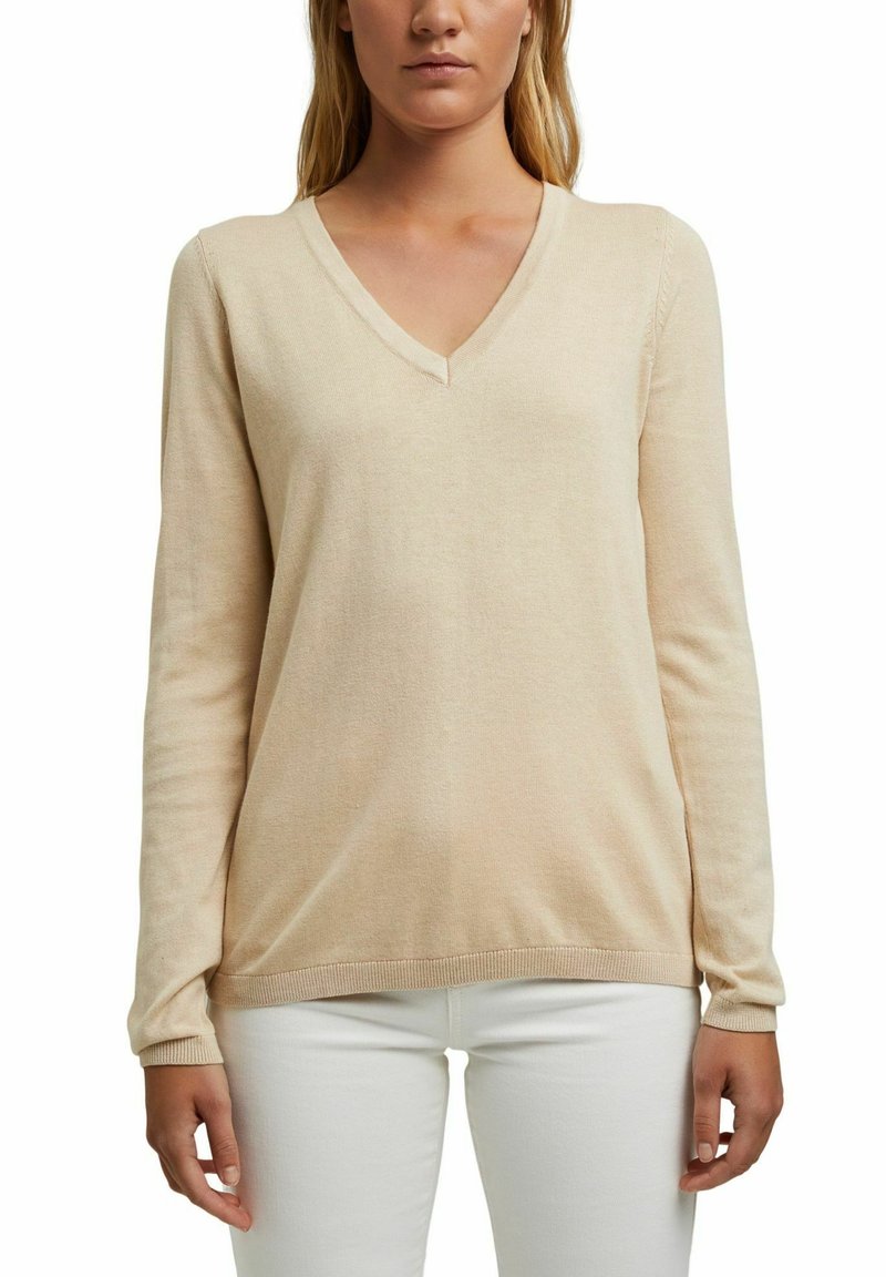 Damen Strickjacken | edc by Esprit COO Strickpullover beige - BI36532 Damen Strickjacken | edc by Esprit COO Strickpullover beige - BI36532