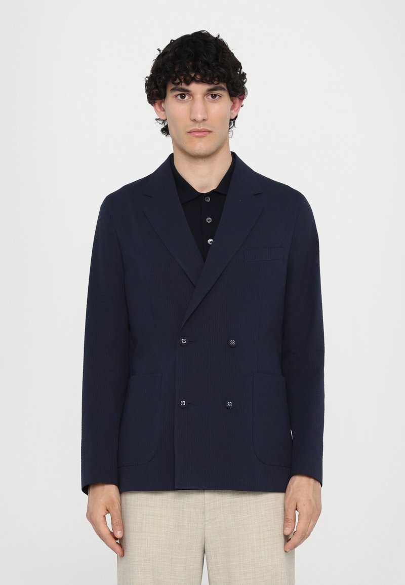 OFFICINE GENERALE - LEON SEERSUCKER - Blazer jacket - dark navy, Enlarge