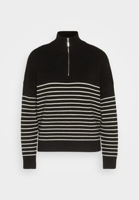 Strickpullover - black/off white