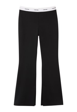 Calvin Klein Jeans, PONTE LOGO TAILORED FLARE PAN - Παντελόνι φόρμας - black