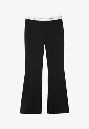Calvin Klein Jeans, PONTE LOGO TAILORED FLARE PAN - Pantalones deportivos - black