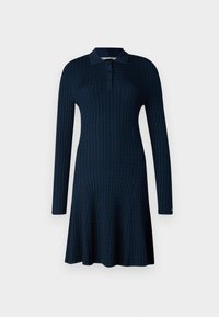 CABLE MIDI DRESS - Robe pull - dark night navy