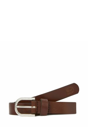 GIANNINA THIN - Belt - antic silver/dk brown