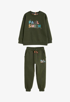 Paul Smith Junior, REGULAR FIT - GRAPHIC SWEATSHIRT AND JOGGERS SET - Tracksuit - khaki green