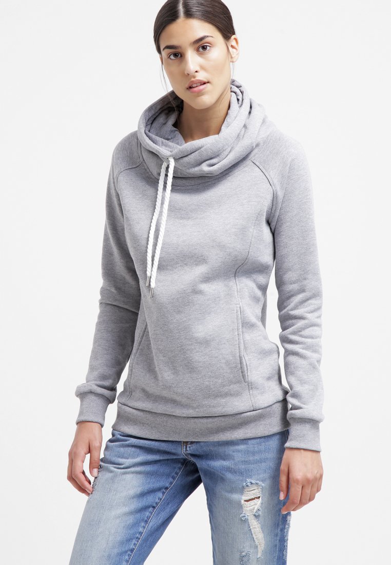 Urban Classics RAGLAN HIGH NECK  - Jersey con capucha - grey