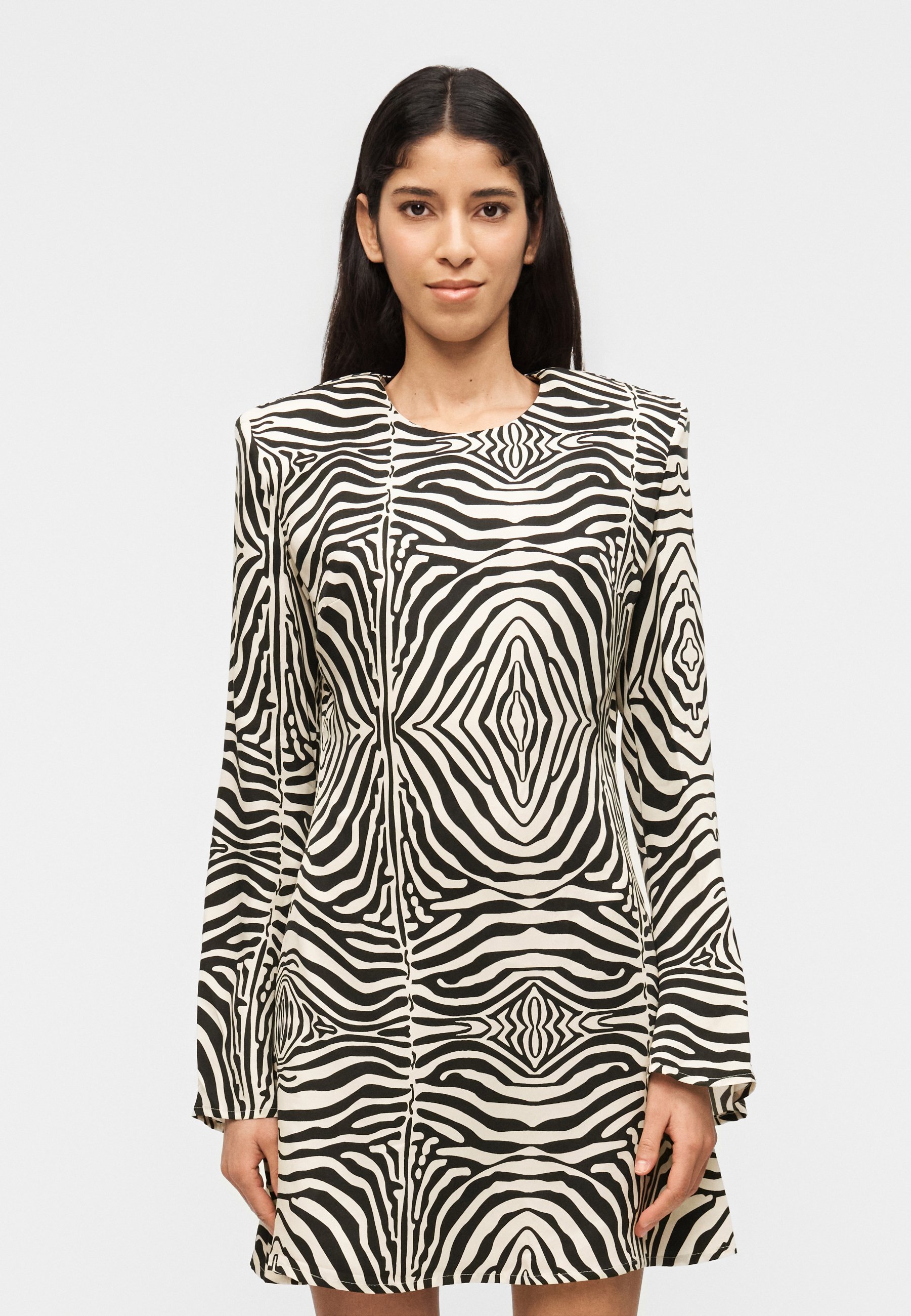 Undress Code PALOMA MINI DRESS ZEBRA - Day dress - black - Zalando