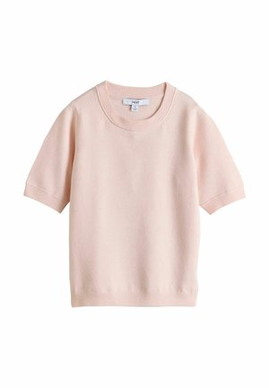 Next, SUPERSOFT SHORT SLEEVE KNITTED T-SHIRT - Lihtne T-särk - light pink