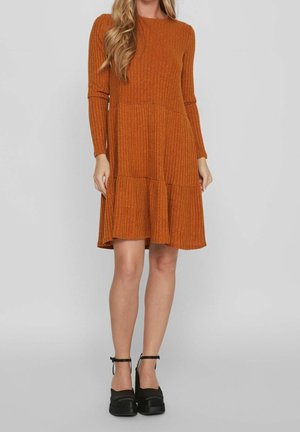 Gebreide jurk - orange
