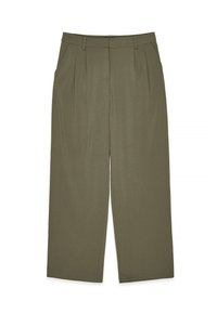 LOW WAIST PLEATED  - Pantalones - dark olive