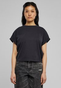 Urban Classics HEAVY OVERSIZED CROPPED - T-shirt basic - black/nero