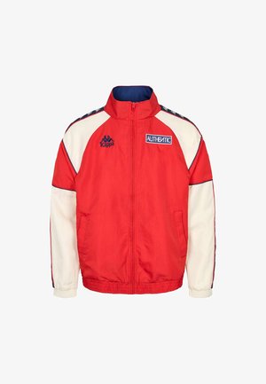 Kappa, BANDA ONSTAR CARDIGAN UNISEX - Veste légère - red md coral-white natural