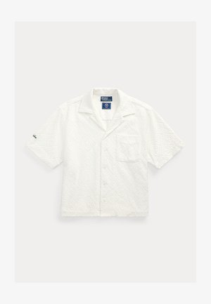 Polo Ralph Lauren, WIMBLEDON RL LOGO TERRY CAMP SHIRT - Skjortebluse - ceramic white