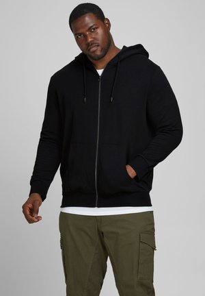 Jack & Jones Zip-up sweatshirt - black