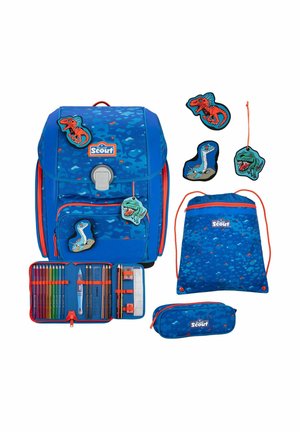 SET 4 TEILIG - Set d'écolier - blue dino
