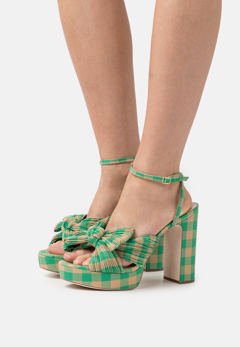 Loeffler Randall NATALIA PLEATED High heeled sandals green