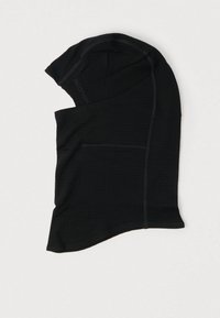 Mustast kergest tekstureeritud kangast balaklava. Omab siledat äärt ja minimaalseid õmblusi ning disainis on märkamatult integreeritud logo.