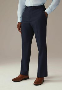 Next REGULAR FIT CHECK - Nadrágok - navy blue puppytooth