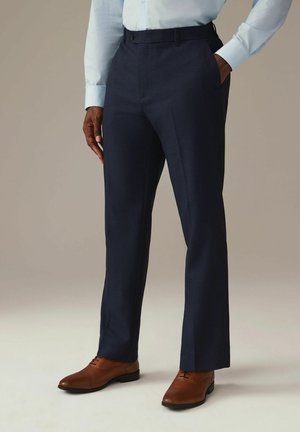 REGULAR FIT CHECK - Pantalon classique - navy blue puppytooth