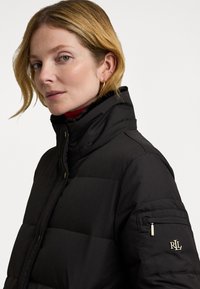 Lauren Ralph Lauren FAUX-FUR-TRIM HOODED DOWN COAT - Down jacket - black