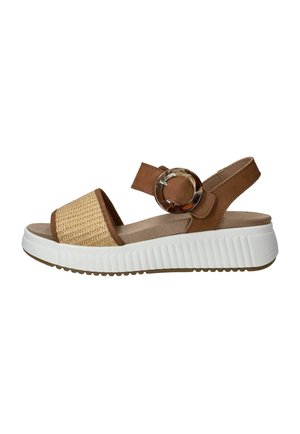 Sens, 1816/13123 HARPER 03 - Sandalen met plateauzool - rafia natural