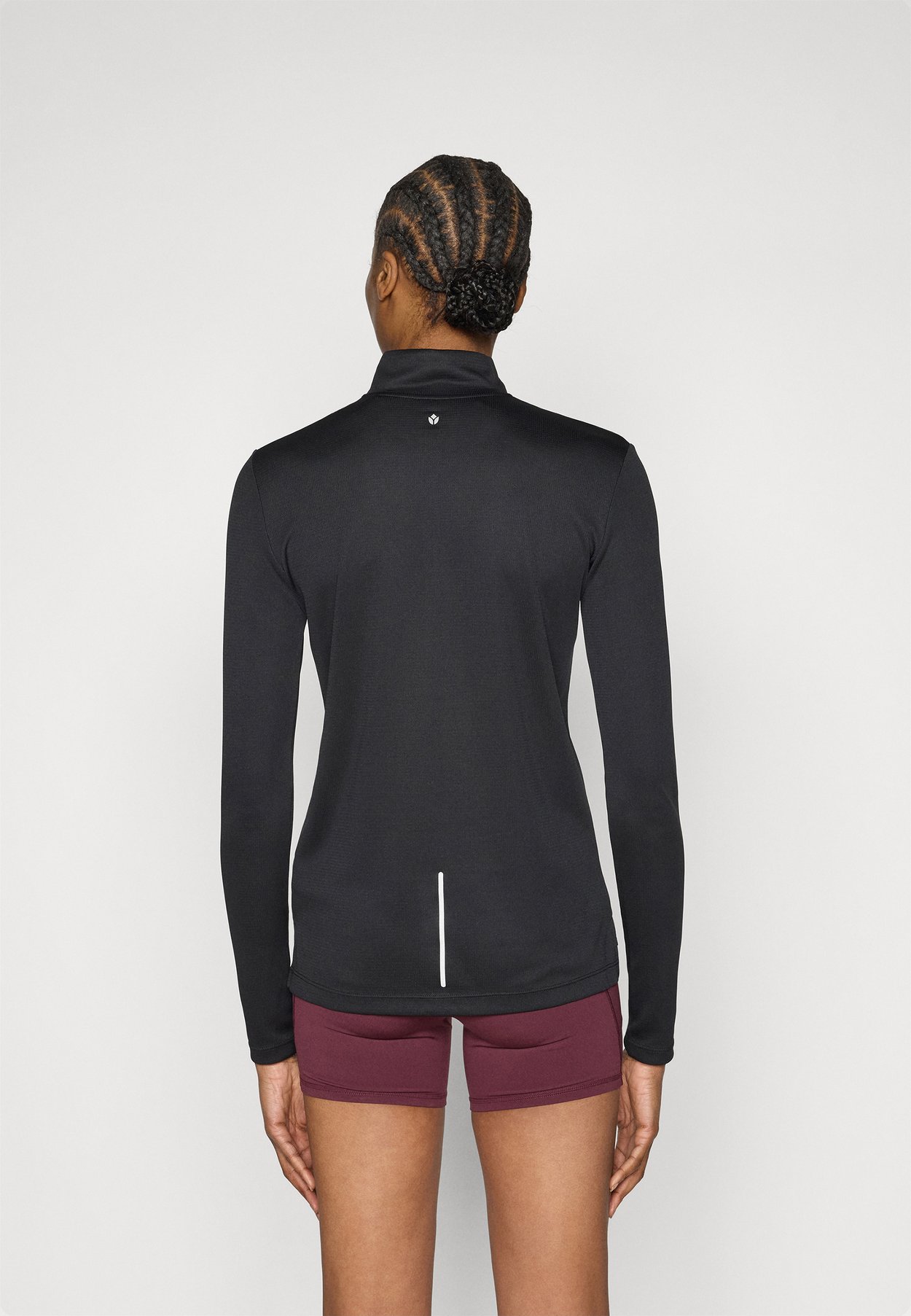 LONG SLEEVE HIGH NECK TOP WITH 1/4 ZIP
