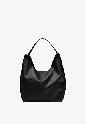 Massimo Dutti, MEDIUM NAPPA LEATHER SHOULDER BAG - Handbag - black