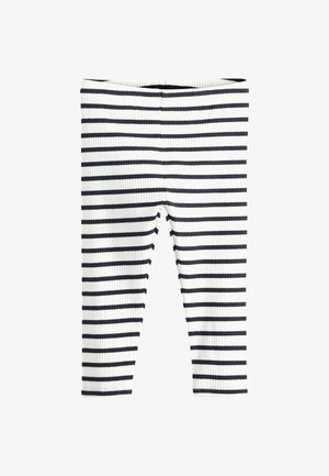 Leggings - black white stripe