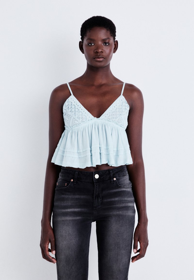 BDG Urban Outfitters BELLA BABYDOLL - Felső - blue