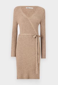 ONLVENLO WRAP DRESS  - Vestido de punto - beige