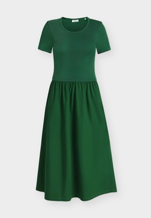 Marc O'Polo DENIM, C NECK VOLANT - Päevakleit - rich emerald