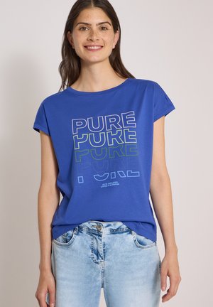 Cecil, T-SHIRT MIT BOAT NECK UND FRONTPRINT - T-shirt imprimé - deep river blue