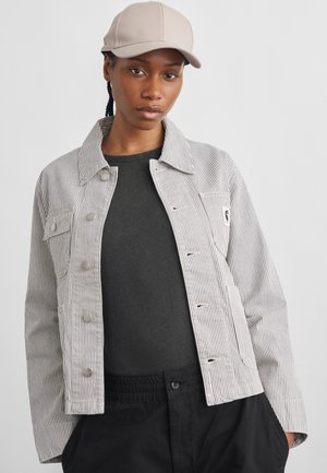 Carhartt WIP MERCER CHORE COAT HICKORY STRIPE - Nyári dzseki - graphite/stone washed
