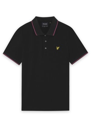 Lyle & Scott, TIPPED - Polo - jet black/pink flare