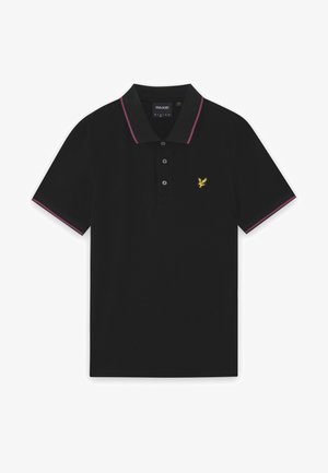 Lyle & Scott, TIPPED - Polo - jet black/pink flare