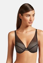 Fleur Du Mal PLUNGE DEMI BRA - Sujetador Con Aros - Black/negro