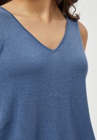 Minus MICARLI KNIT TOP - Top - denim blue lurex