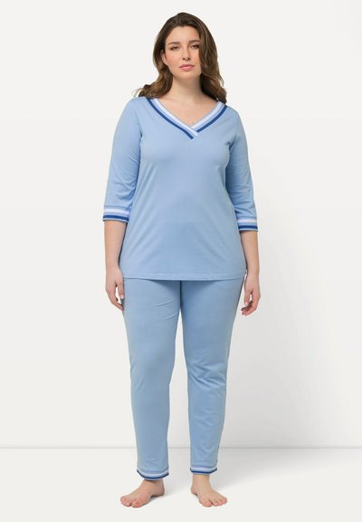 Ulla Popken Pajamas, Stripe Fusion Ladies Pyjamas