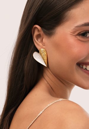 Singularu, MUSSEL ENAMEL - Pendientes - gold-coloured