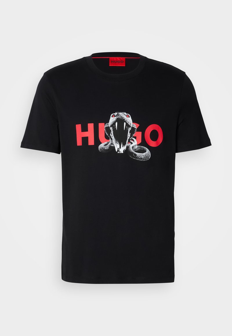HUGO T-shirt print zwart
