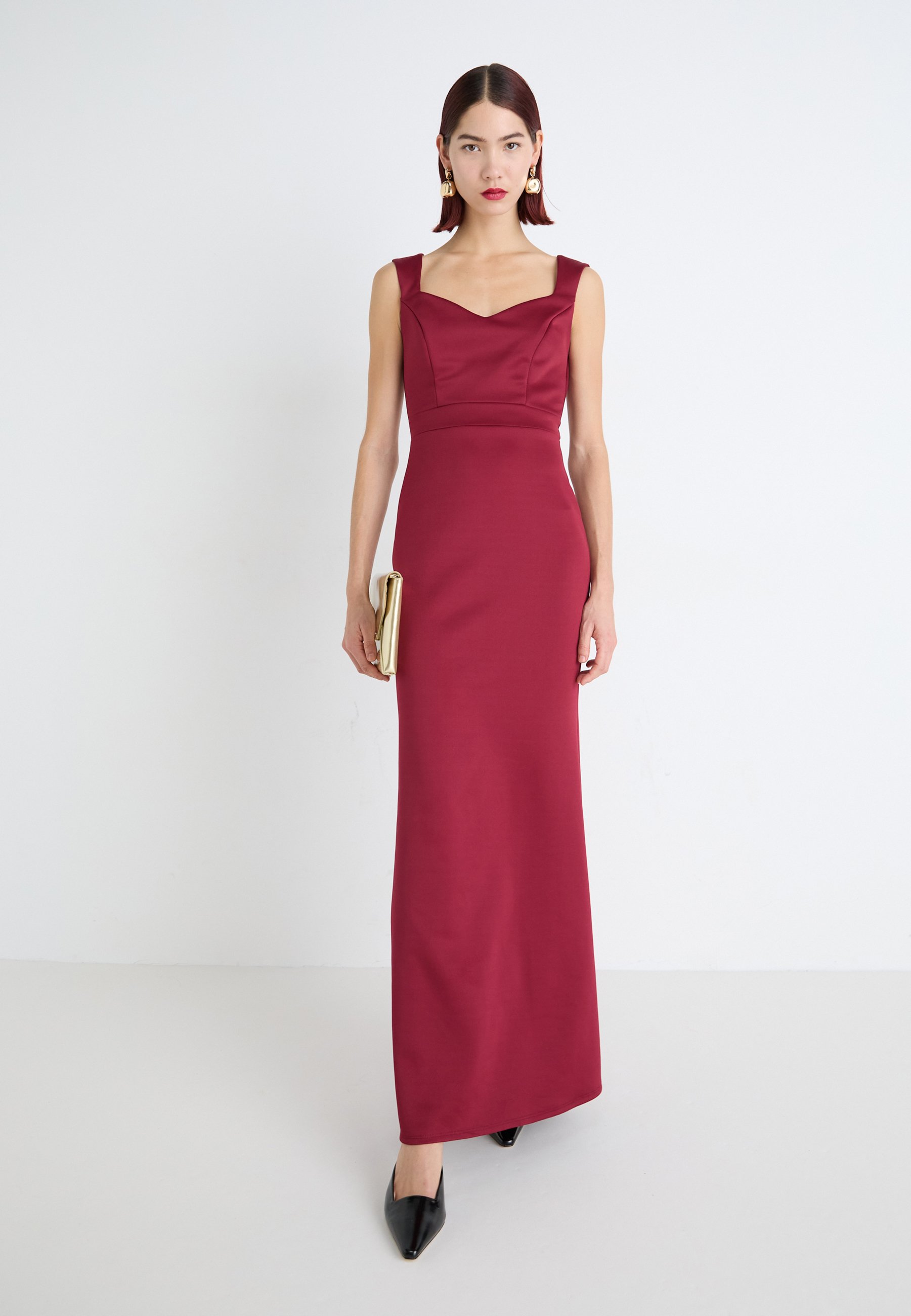green emerald velvet dress Long Bridesmaids Ruffle Halter Chiffon Dress main image 1