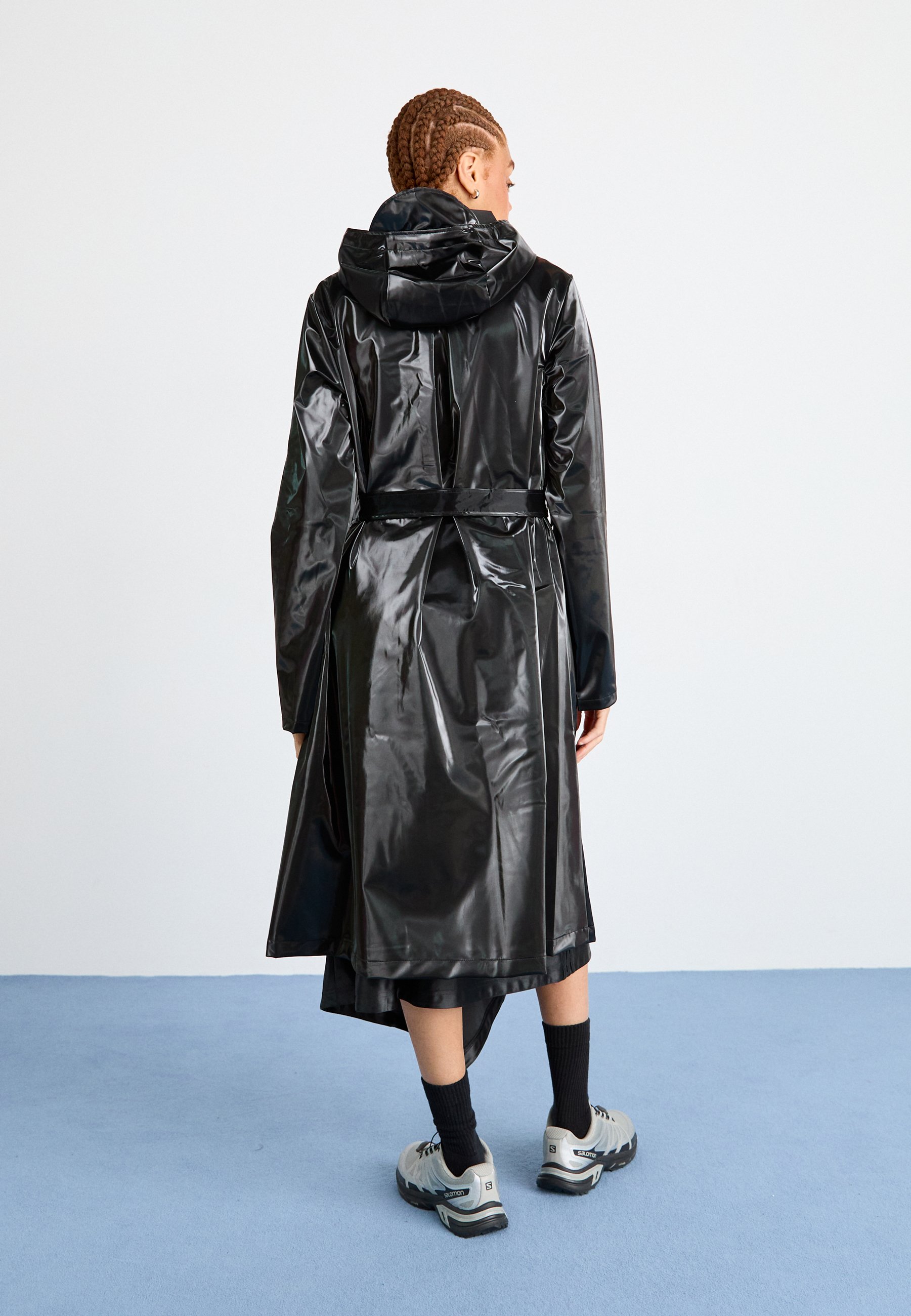 Rains ALINE LONGER - Parka - night/mottled black - Zalando.co.uk