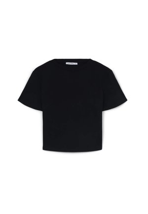 CROP  - T-shirt basic - ultrablack