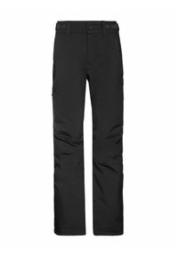 Zwarte skipants gemaakt van duurzaam, waterafstotend materiaal. Heeft een recht gesneden ontwerp, een verstelbare tailleband en ritszakken.