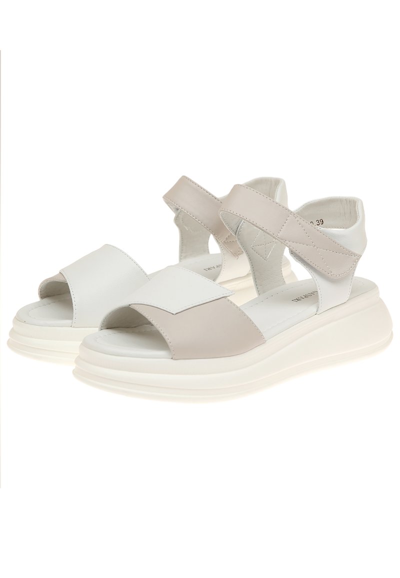 Damen Sneaker | Cesare Gaspari Riemensandalette beige/white/beige - JI07559 Damen Sneaker | Cesare Gaspari Riemensandalette beige/white/beige - JI07559