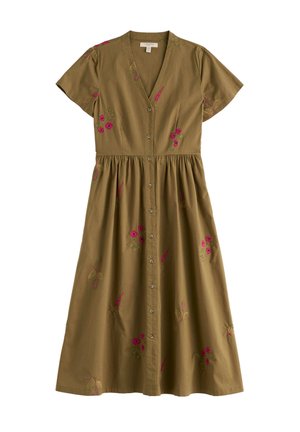 Seasalt Cornwall, SEASALT CORNWALL FOWEN SHIRT DRESS - Φόρεμα πουκάμισο - green - flora embroidery fern moss